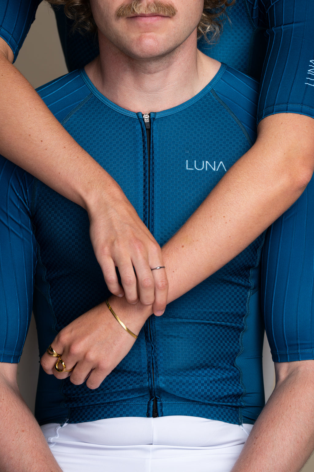 LUNA AERO L1 Trisuit - WHITE OCEAN BLUE
